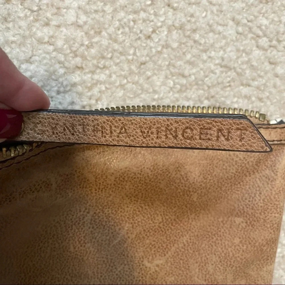 Cynthia Vincent Aztec Print Leather Clutch Purse - Picture 3 of 6